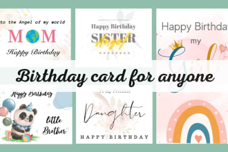 design birthday card and greeting card for you