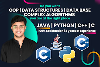 oop in java, data structures, database in java python cpp