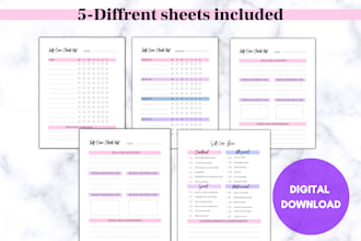develop a personalized self care planner for your use