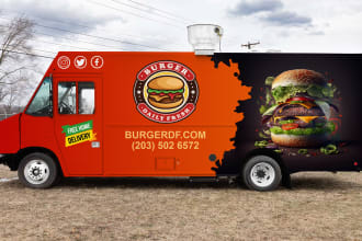 design food truck wrap, food trailer wrap, truck wrap design