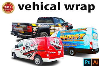 do vehicle wrap for your car, food truck, van, bus, trailer, caravan