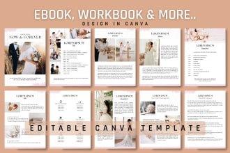 design canva editable workbook, ebooks, lead magnet and pdfs