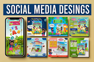 design social media post, flyer, banner and product images