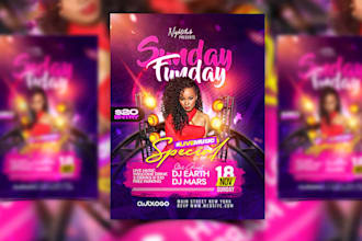 design party flyer, club, dj, hip hop, product flyer, event flyer design