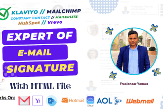 design a clickable HTML email signature or business cards