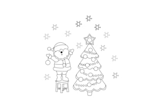 draw unique christmas coloring pages for children