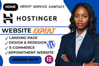 build wordpress website on godaddy, hostinger,  hostgator, siteground, namecheap