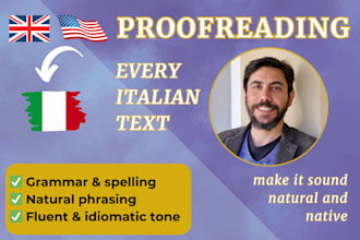proofread your italian text to make it clear and fluent
