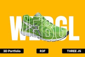 create 3d website and animation with webgl, three js and r3f