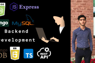 be your back end developer node js express mongo typescript