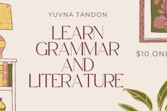 teach english grammar and literature