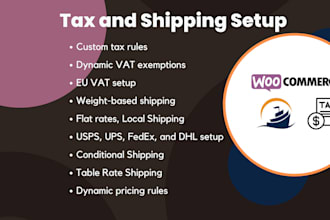 set up woocommerce tax, shipping, and dynamic pricing rules
