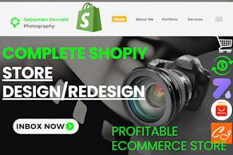 design or redesign shopify dropshipping store, complete shopify store design