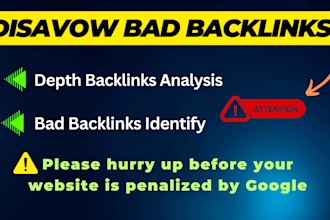 disavow bad backlinks, spammy and toxic links recover google penalty