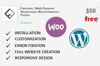 customize flatsome woocommerce website for you