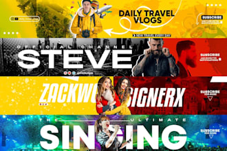 design a stunning and unique youtube banner and logo
