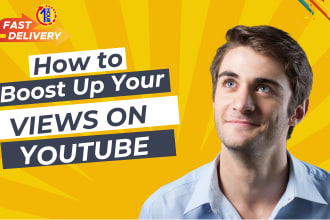 make amazing and view boosting youtube thumbnail in 5 hours