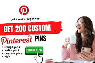 200 custom business pinterest pins within 24 hours