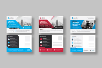 design modern invitation postcards, eddm postcards in 24 hours