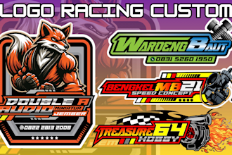create custom racing team and workshop logo