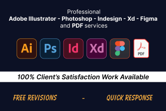 help with graphic design, adobe illustrator, indesign and photoshop work
