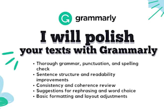 proofread and edited documents with grammarly