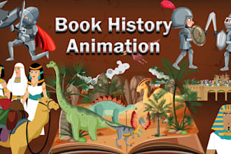 make a custom 2d book history explainer animation