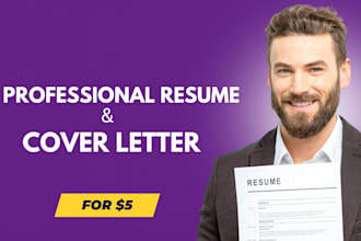 write professional resume and cover letter for job seekers