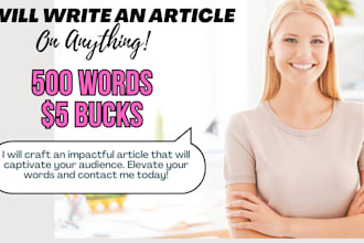 write an article on anythingz