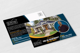 design professional real estate postcards, eye catching flyers, direct mail eddm