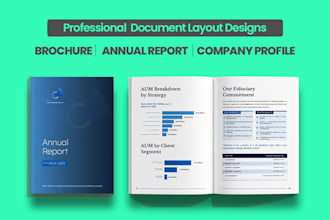 do company profile, brochure design and annual report