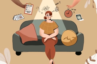 draw a flat illustration based on your imagination