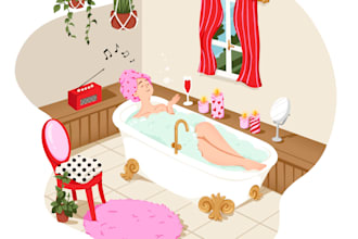 draw a fun and expressive illustration that tells a story