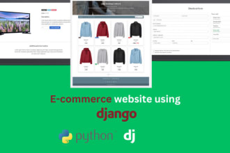 develop ecommerce website using django