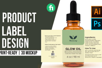 design attractive product label design and supplement label design