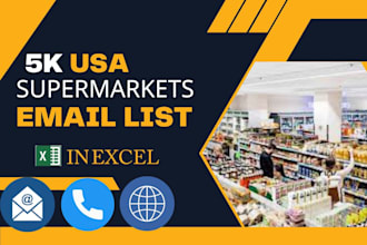 provide USA supermarkets  email list for email marketing