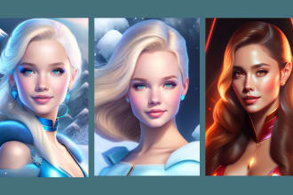 create fast awesome ai character, ai portraits, amazing fictional ai art