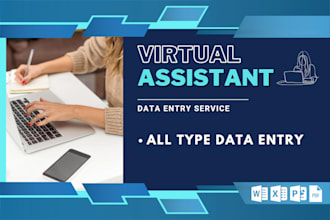 be your virtual assistant for data entry, fast typing, retype, editing