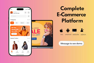 build ecommerce app and website or online store, shopping marketplace