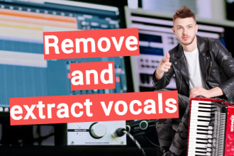 remove and isolation or extract vocals and make a karaoke track