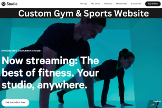 build an attractive gym and fitness website for personal trainers
