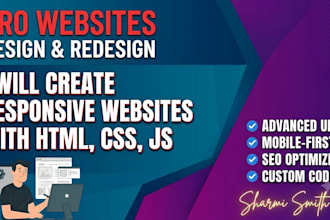 design redesign responsive website with html CSS java script
