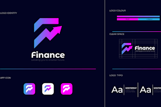 do gradient tech crypto app startup logo design