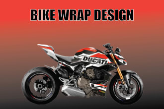 do design custom racing motorcycle bike wrap, vinyl and bike decals