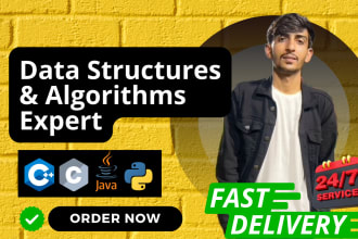 help you with data structures and algorithms in java, cpp, c, python,