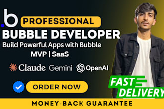 develop bubble website, bubble mvp, bubble saas on bubble io