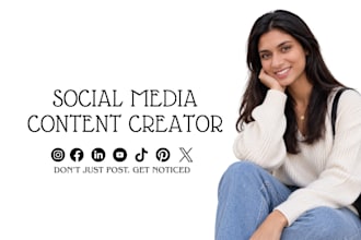 be facebook, tiktok, instagram content creator and expert social media manager