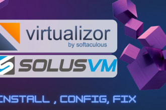 install and configure solusvm or virtualizor
