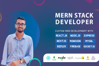develop react js nodejs express nextjs mongodb mysql restapi mern stack web app
