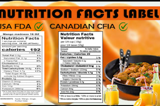 create nutrition label that is fda compliance